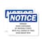 Signmission Beware of Dog OSHA Notice Sign, Vinyl Decal, 14in W x 10in L, 2PK OS-2PACK-NS-D-1014-L-17039 - alternate 1